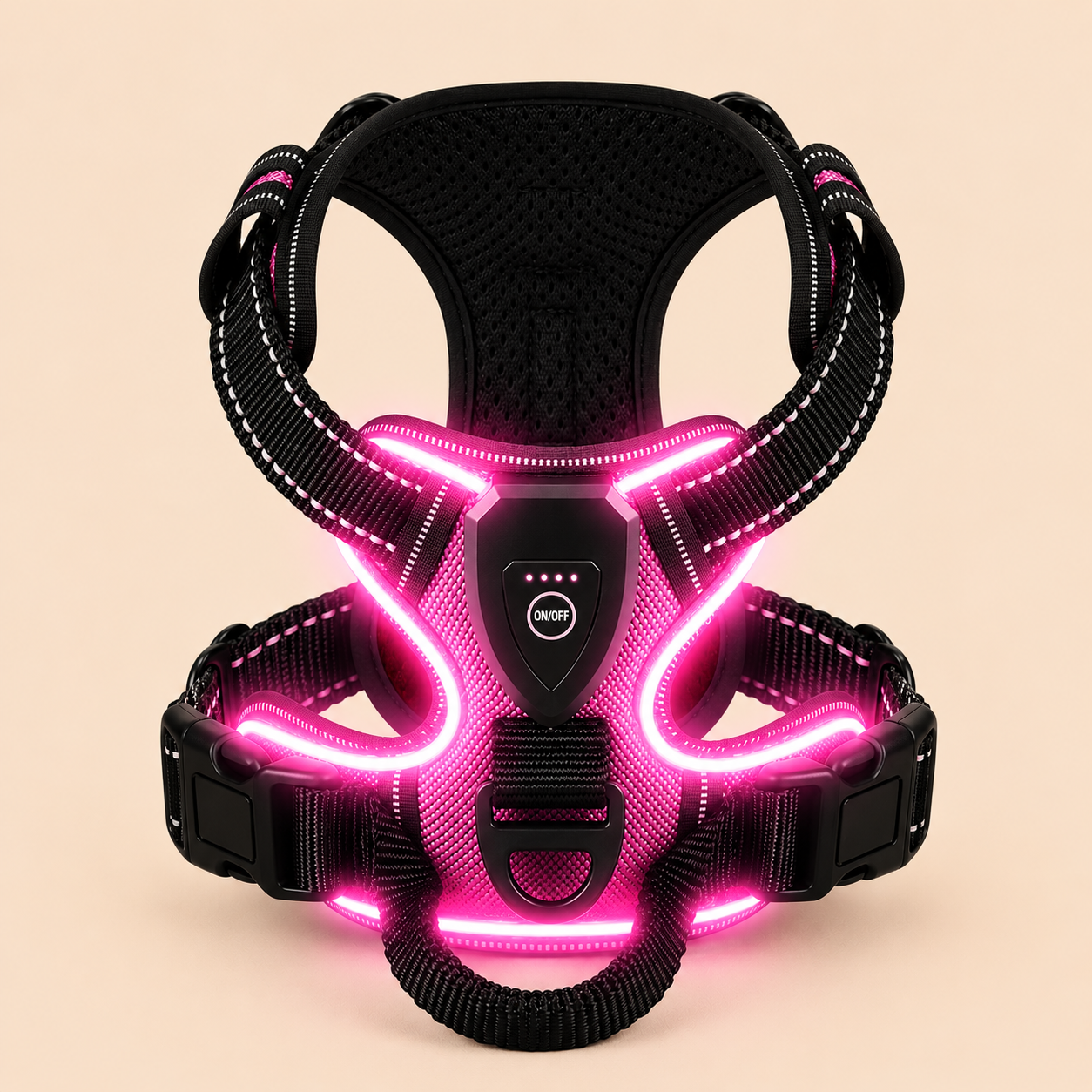LED Light-Up Dog Harness — Rechargeable